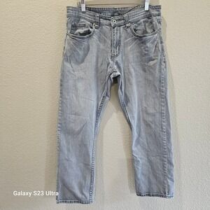 Men's,  Flypaper,gray distressed jeans, 32X30, straight